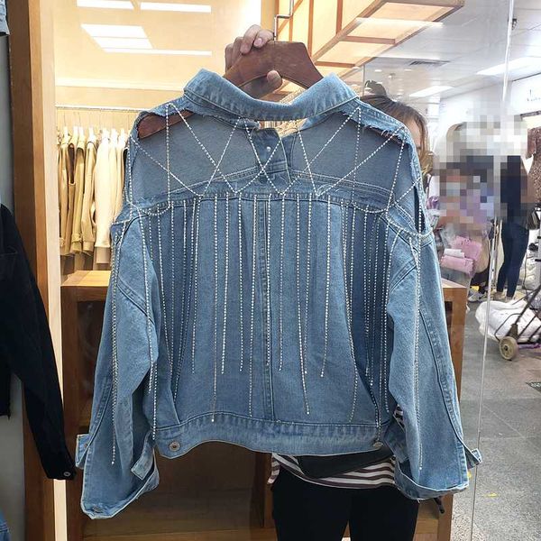 harajuku jean jacket femme 2020 spring and summer new style hollow out tassels diamond cool short denim jacket ladies coat, Black;brown
harajuku jean jacket femme 2020 spring and summer new style hollow out tassels diamond cool short denim jacket ladies coat, Black;brown