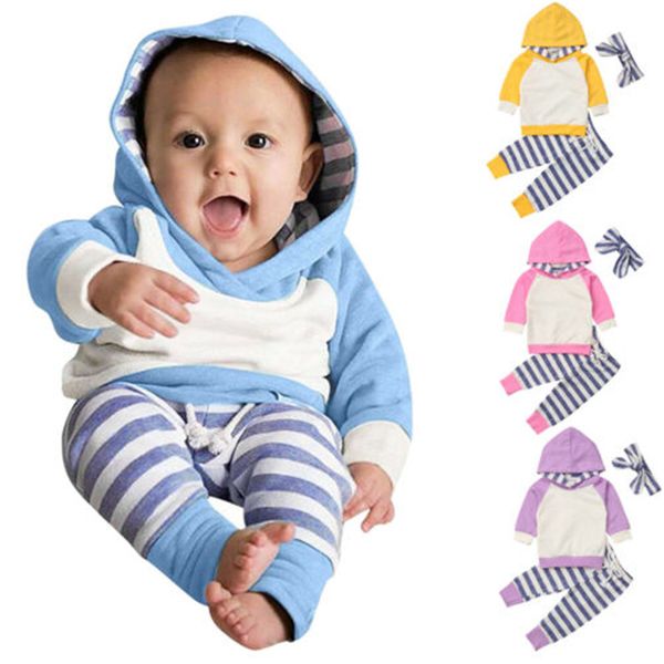 0-24m newborn autumn winter outfits long sleeve sweater hooded sweater striped pants headband baby girls boy clothes, White
0-24m newborn autumn winter outfits long sleeve sweater hooded sweater striped pants headband baby girls boy clothes, White