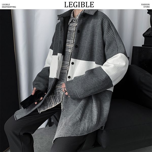 men's sweaters legible autumn winter warm knitted sweater jackets mens patchwork cardigan coats male clothing casual knitwear, White;black
men's sweaters legible autumn winter warm knitted sweater jackets mens patchwork cardigan coats male clothing casual knitwear, White;black