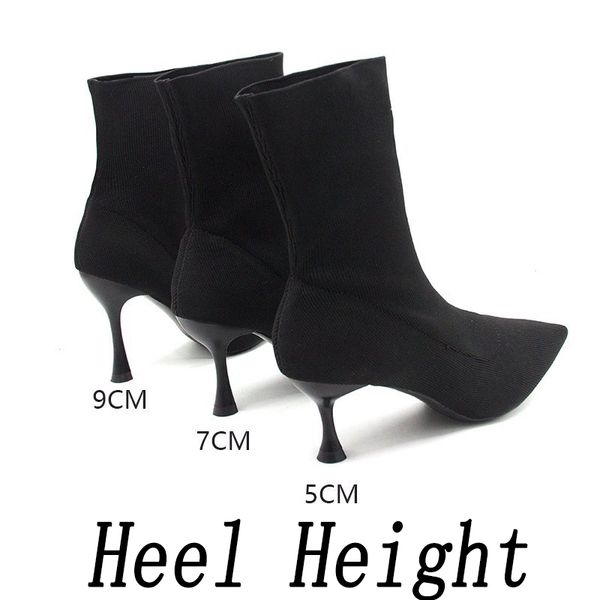 2020 women 5cm 7cm 9cm high heels boots stretch sock ankle boots nightclub booties lady fetish low heels quality shoe, Black
2020 women 5cm 7cm 9cm high heels boots stretch sock ankle boots nightclub booties lady fetish low heels quality shoe, Black