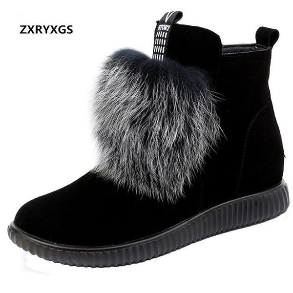 new fashion real fur decoration real cowhide matte leather boots winter warm shoes flat non-slip warm snow boots women, Black
new fashion real fur decoration real cowhide matte leather boots winter warm shoes flat non-slip warm snow boots women, Black