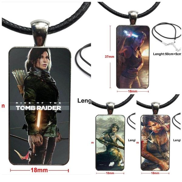 pendant necklaces glass cabochon necklace rectangle fashion for valentine's day gift tomb raider lara croft game, Silver
pendant necklaces glass cabochon necklace rectangle fashion for valentine's day gift tomb raider lara croft game, Silver