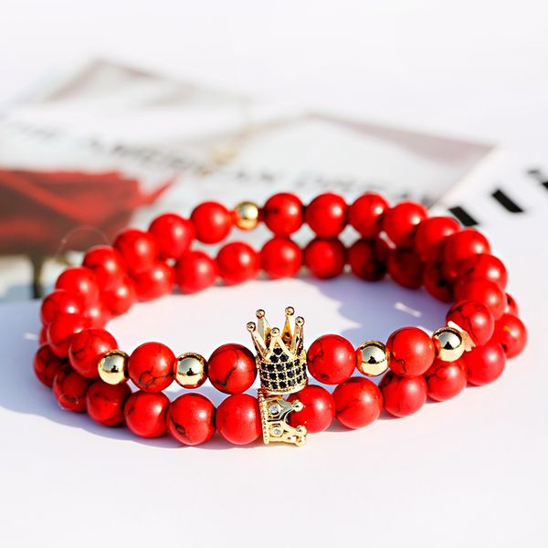 distance gold cz crown red stone beaded bracelet men charm lovers's couple bracelet for women pulseras, Black
distance gold cz crown red stone beaded bracelet men charm lovers's couple bracelet for women pulseras, Black