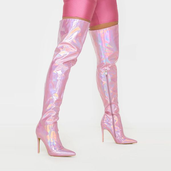 siddons 2020 pink fashion pointed toe high heels women over the knee boots laser runway ladies shoes woman thigh high boots, Black
siddons 2020 pink fashion pointed toe high heels women over the knee boots laser runway ladies shoes woman thigh high boots, Black