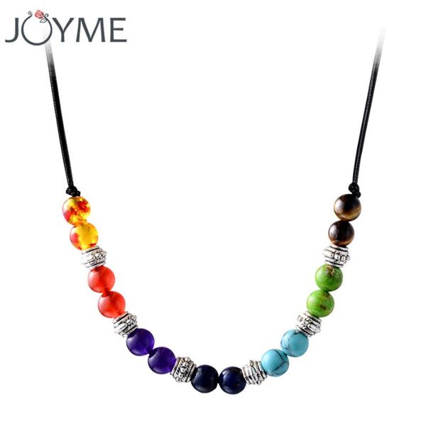 chakra necklace 7 colors natural stone beads pendant necklaces women men jewelry accessories, Silver
chakra necklace 7 colors natural stone beads pendant necklaces women men jewelry accessories, Silver