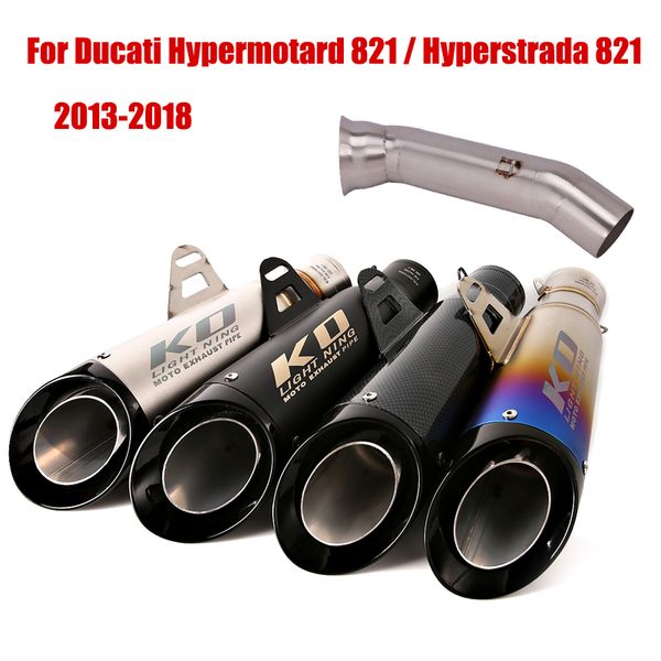 motorcycle exhaust system for 2013-2021 hypermotard 821 hyperstrada mid link pipe escape connecting tube tips muffler 51mm slip on
motorcycle exhaust system for 2013-2021 hypermotard 821 hyperstrada mid link pipe escape connecting tube tips muffler 51mm slip on