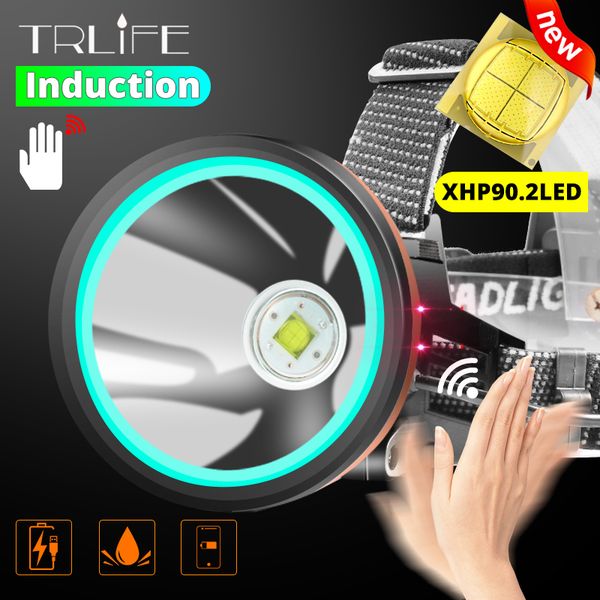 headlamps 2021 est 8000lumens xhp-90.2 sensor headlamp fishing camping headlight lantern powerhead lamp usb reachargeable torches 18650
headlamps 2021 est 8000lumens xhp-90.2 sensor headlamp fishing camping headlight lantern powerhead lamp usb reachargeable torches 18650