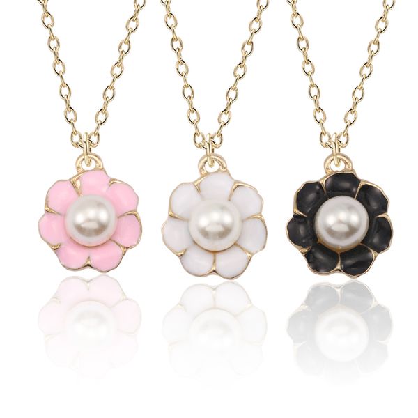 new flower pearl pendant necklace for women mini metal gold enamel colorful daisy necklaces pendants plant jewelry collier femme, Silver
new flower pearl pendant necklace for women mini metal gold enamel colorful daisy necklaces pendants plant jewelry collier femme, Silver