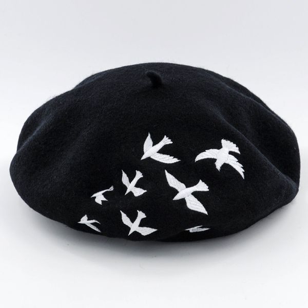 berets autumn winter robin embroidery retro wool beret tcasual all-match painter hat ladies girls warm christmas present, Blue;gray
berets autumn winter robin embroidery retro wool beret tcasual all-match painter hat ladies girls warm christmas present, Blue;gray