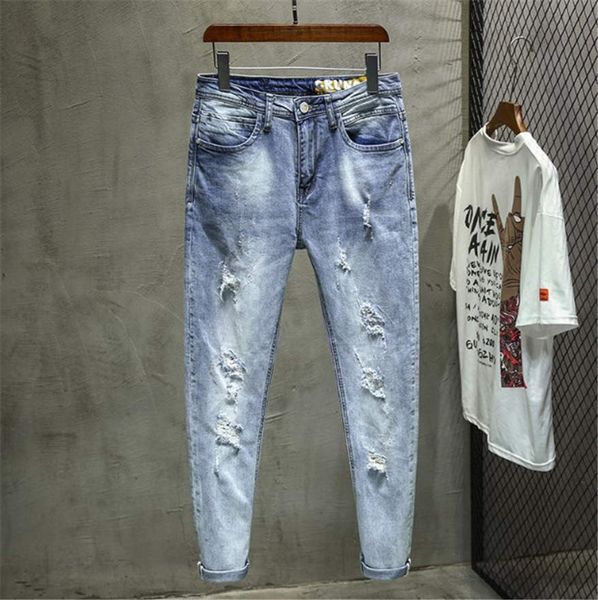 Men's big hole jeans cross border e-commerce men's elastic Leggings fashionable men's loose printed pants thin
Men's big hole jeans cross border e-commerce men's elastic Leggings fashionable men's loose printed pants thin