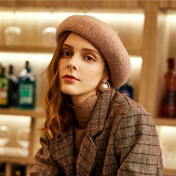berets h771 girl beret hat autumn winter fashion korean wool cap women warm simple party shopping elegant student hats, Blue;gray
berets h771 girl beret hat autumn winter fashion korean wool cap women warm simple party shopping elegant student hats, Blue;gray