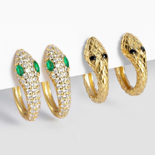 100% 925 sterling silver animal snake earrings for women zircon trendy small hoop earrings snake jewelry golden ear hoops, Golden;silver
100% 925 sterling silver animal snake earrings for women zircon trendy small hoop earrings snake jewelry golden ear hoops, Golden;silver