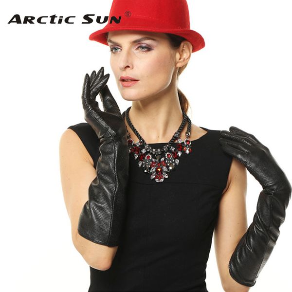five fingers gloves fashion black 45cm long genuine leather solid women breathable winter elbow sheepskin glove for driving l081nn, Blue;gray
five fingers gloves fashion black 45cm long genuine leather solid women breathable winter elbow sheepskin glove for driving l081nn, Blue;gray
