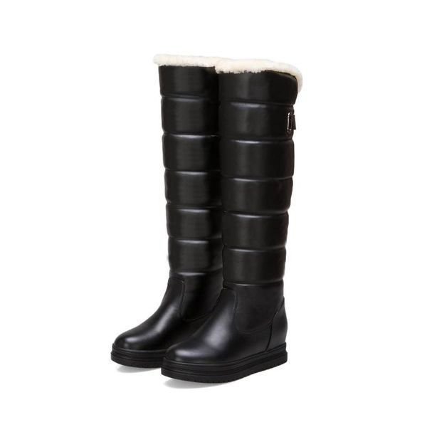 russia women's winter boots warm knee-length round toe down fur fashion ladies thigh snow boots waterproof botas shoes jxx29, Black
russia women's winter boots warm knee-length round toe down fur fashion ladies thigh snow boots waterproof botas shoes jxx29, Black