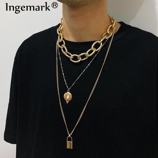 pendant necklaces punk multilayer lover lock choker necklace steampunk men padlock crystal heart chain women couple jewelry gift, Silver
pendant necklaces punk multilayer lover lock choker necklace steampunk men padlock crystal heart chain women couple jewelry gift, Silver