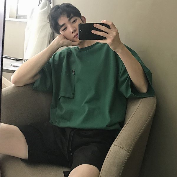 summer pure collar easy short sleeved t-shirt men's fashion semi-sleeved tide shirt kg-94, White;black
summer pure collar easy short sleeved t-shirt men's fashion semi-sleeved tide shirt kg-94, White;black