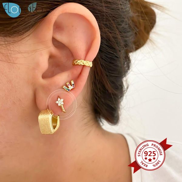hoop & huggie 925 sterling silver cz flower huggies earrings for women white purple crystal classic charming thin small gift, Golden;silver
hoop & huggie 925 sterling silver cz flower huggies earrings for women white purple crystal classic charming thin small gift, Golden;silver