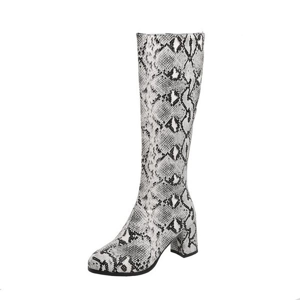 boots fancy snake print thick-heel knee-length round toe high-heel scales pattern side zipper women's, Black
boots fancy snake print thick-heel knee-length round toe high-heel scales pattern side zipper women's, Black