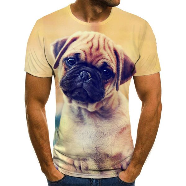 dog design summer 3d print shirts plus size funny plus size men clothing