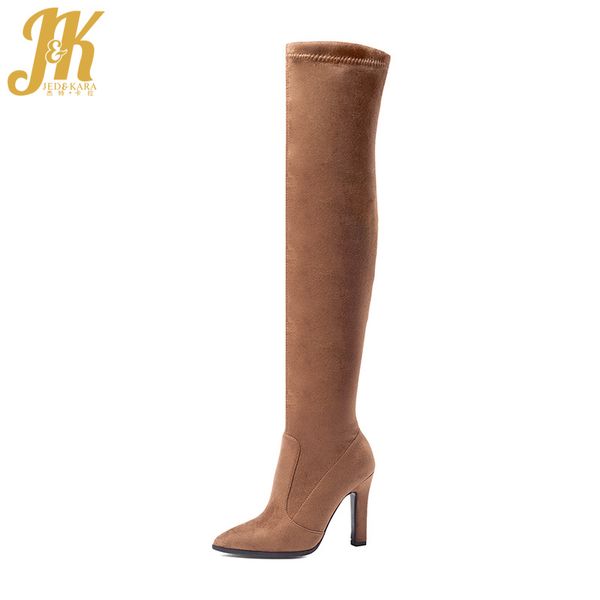 jk big size 34-43 lady stretch thigh high boot high heels winter over knee boot pointy faux suede women shoes female, Black
jk big size 34-43 lady stretch thigh high boot high heels winter over knee boot pointy faux suede women shoes female, Black