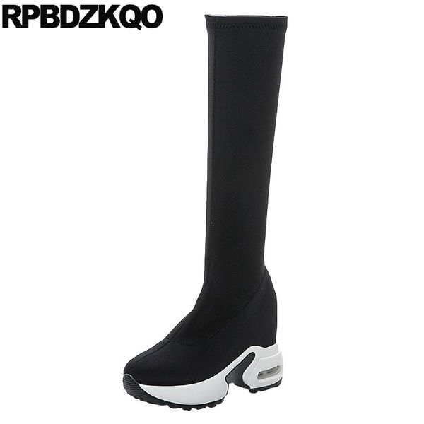 flat long muffin slip on high heel platform wedge harajuku stretch black boots knee elastic designer shoes women luxury 2020
flat long muffin slip on high heel platform wedge harajuku stretch black boots knee elastic designer shoes women luxury 2020