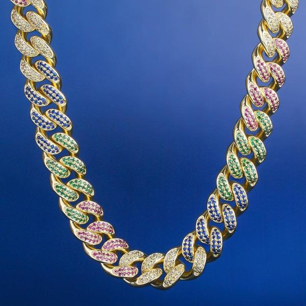 cuban necklace multicolor cuban link chain iced out 12mm 18inch 20inch 24inch multi color hip hip chain jewelry for rapper men, Silver
cuban necklace multicolor cuban link chain iced out 12mm 18inch 20inch 24inch multi color hip hip chain jewelry for rapper men, Silver