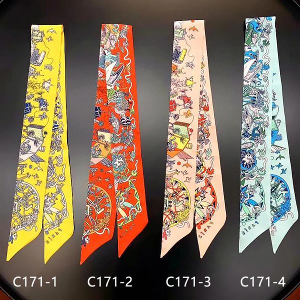 scarves 2021 design spring scarf women skinny silk for ladies bag neck hair letter foulard headband, Blue;gray
scarves 2021 design spring scarf women skinny silk for ladies bag neck hair letter foulard headband, Blue;gray