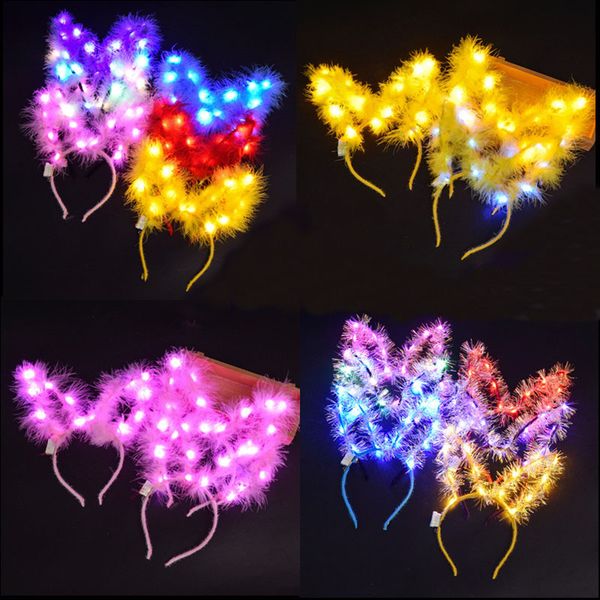 women gifts led feather rabbit ears hair hoop lights bunny ear headband headwear glowing toy for party halloween christmas xmas
women gifts led feather rabbit ears hair hoop lights bunny ear headband headwear glowing toy for party halloween christmas xmas