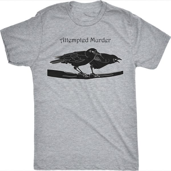 attempted murder t shirt funny crow flock bird pun novelty graphic tee (heather homme plus size tee shirt
attempted murder t shirt funny crow flock bird pun novelty graphic tee (heather homme plus size tee shirt