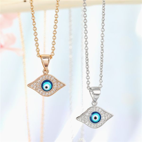 1pc zircon turkish evil eye pendant necklace for womens gift jewelry metal rhinestone shiny geometric necklace clavicle chain, Silver
1pc zircon turkish evil eye pendant necklace for womens gift jewelry metal rhinestone shiny geometric necklace clavicle chain, Silver
