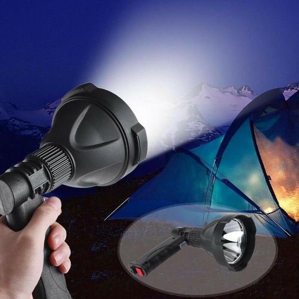portable lanterns led handheld spotlight rechargeable long range 300m super bright torch spot work light camping hunting searchlight
portable lanterns led handheld spotlight rechargeable long range 300m super bright torch spot work light camping hunting searchlight