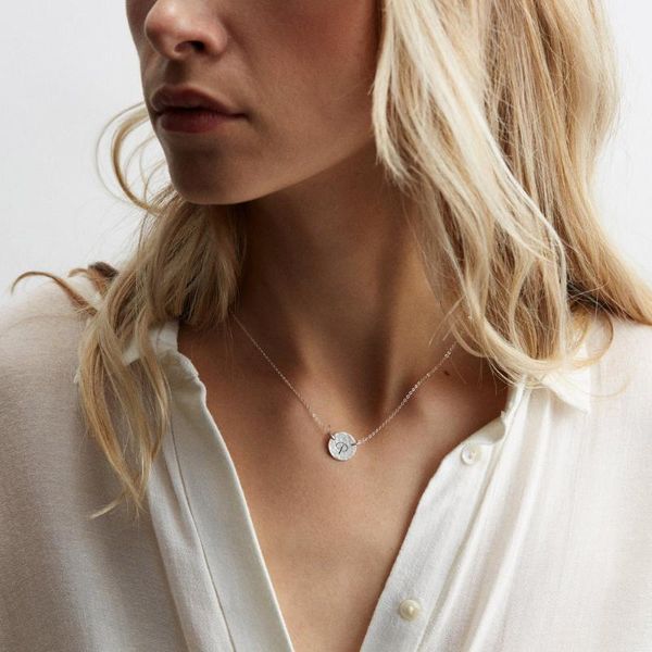 pendant necklaces simple fashion female clavicle round pattern neck chain necklace laser engraved letter jewelry, Silver
pendant necklaces simple fashion female clavicle round pattern neck chain necklace laser engraved letter jewelry, Silver