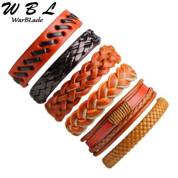genuine leather wrap bracelet set for men women braided bracelets & bangles pulseira masculina feminina couro mujer 3-6pcs/set, Golden;silver
genuine leather wrap bracelet set for men women braided bracelets & bangles pulseira masculina feminina couro mujer 3-6pcs/set, Golden;silver