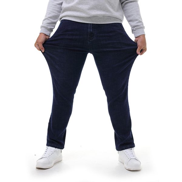spring autumn men jeans loose straight washed denim comfortable male casual solid pants, Blue
spring autumn men jeans loose straight washed denim comfortable male casual solid pants, Blue
