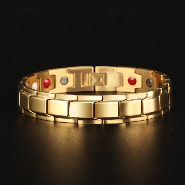 gold men's women magnetic health bracelets & bangles black 316l stainless steel energy germanium charm biker bracelet jewelry
gold men's women magnetic health bracelets & bangles black 316l stainless steel energy germanium charm biker bracelet jewelry