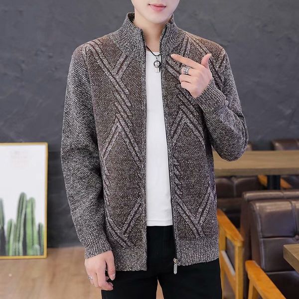 autumn winter brushed and thick men's knitted cardigan coat korean style trend teenager handsome fashion jacket, Black
autumn winter brushed and thick men's knitted cardigan coat korean style trend teenager handsome fashion jacket, Black