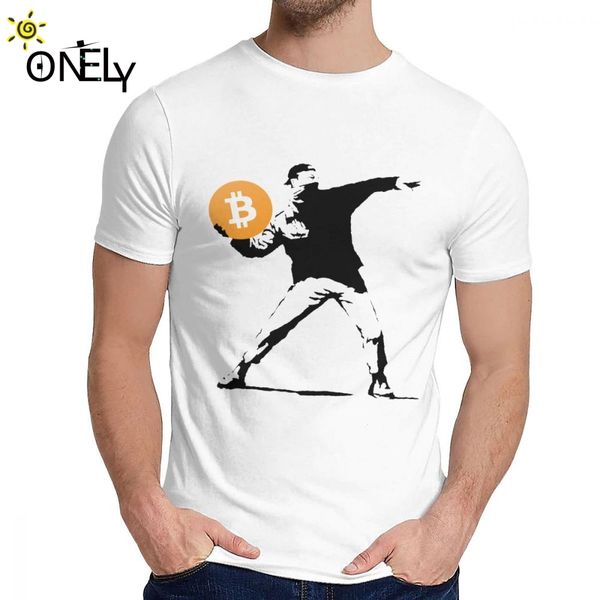 man t-shirt bansky bitcoin thrower 100% cotton unique design crewneck retro t-shirt
man t-shirt bansky bitcoin thrower 100% cotton unique design crewneck retro t-shirt