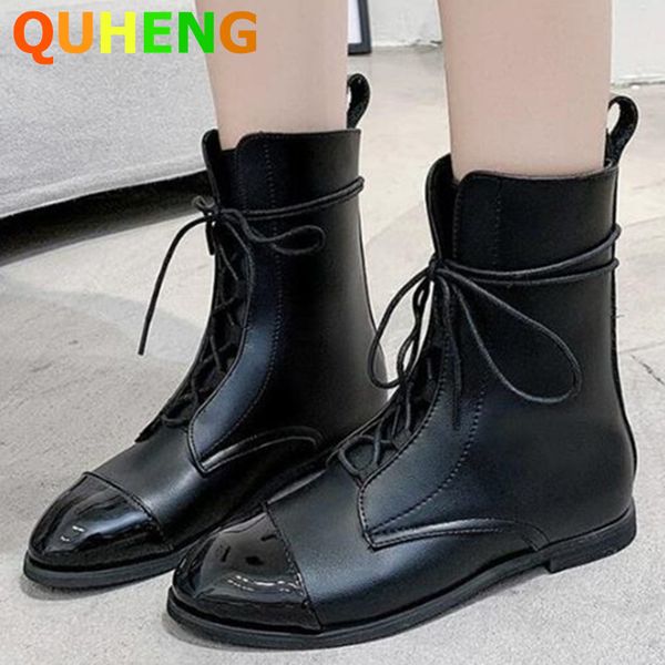 women's boots round head patent leather cross-tied strap decoration fashion black female boots motorcycle leather
women's boots round head patent leather cross-tied strap decoration fashion black female boots motorcycle leather