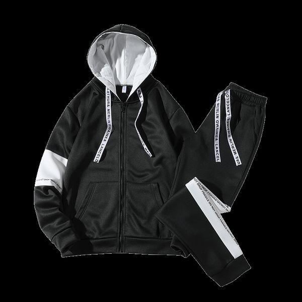 men's tracksuits autumn cardigan hoodies students handsome two piece tracksuit youth suit two-piece set, Gray
men's tracksuits autumn cardigan hoodies students handsome two piece tracksuit youth suit two-piece set, Gray