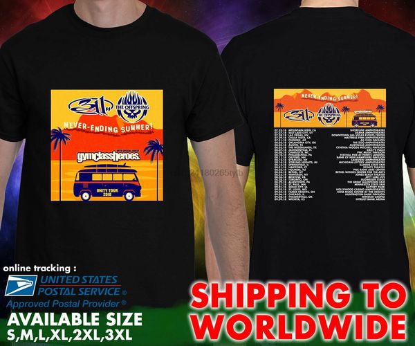 311 the offspring never ending summer unity tour dates 2020 black t shirt