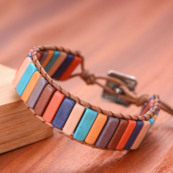 beaded, strands voq handmade creative gifts multi color stone chakra bracelet jewelry tube beads leather wrap couples bracelets, Black
beaded, strands voq handmade creative gifts multi color stone chakra bracelet jewelry tube beads leather wrap couples bracelets, Black