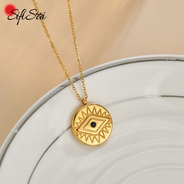pendant necklaces sifisrri gold stainless steel eye of devil necklace black crystal evil amulet for women men religious gift, Silver
pendant necklaces sifisrri gold stainless steel eye of devil necklace black crystal evil amulet for women men religious gift, Silver