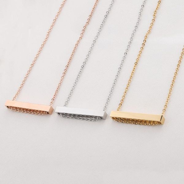 stainless steel stainless steel diy square bar custom name necklace mirror polish 5*40mm clavicle chain, Silver
stainless steel stainless steel diy square bar custom name necklace mirror polish 5*40mm clavicle chain, Silver