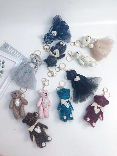 stuffed bear key chains girl cute little bear doll schoolbag pendant bag backpack fashionable doll hanging key ring ornaments, Silver
stuffed bear key chains girl cute little bear doll schoolbag pendant bag backpack fashionable doll hanging key ring ornaments, Silver