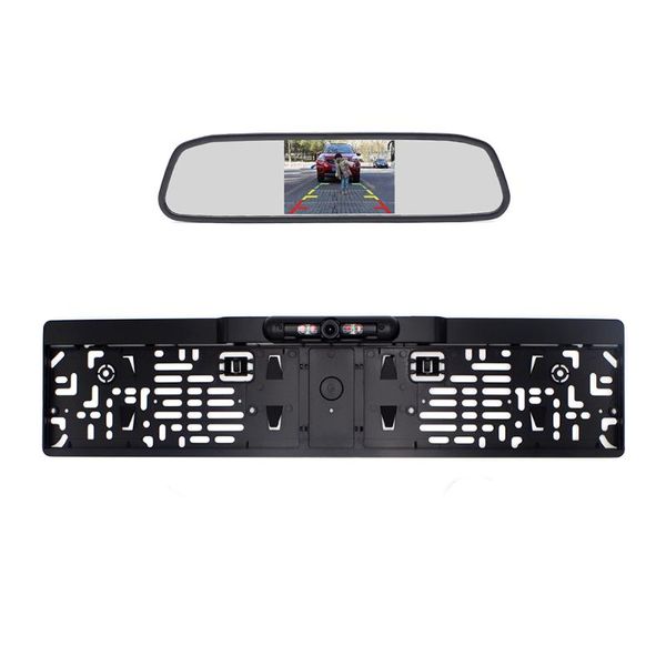 4.3" car mirror monitor + car rear view camera european license plate reverse camera frame with ir light
4.3" car mirror monitor + car rear view camera european license plate reverse camera frame with ir light