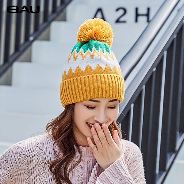 beanie/skull caps winter women knitted hat fur pompom ball fashion colorful warm beanies bonnet autumn outdoor comfortable female, Blue;gray
beanie/skull caps winter women knitted hat fur pompom ball fashion colorful warm beanies bonnet autumn outdoor comfortable female, Blue;gray