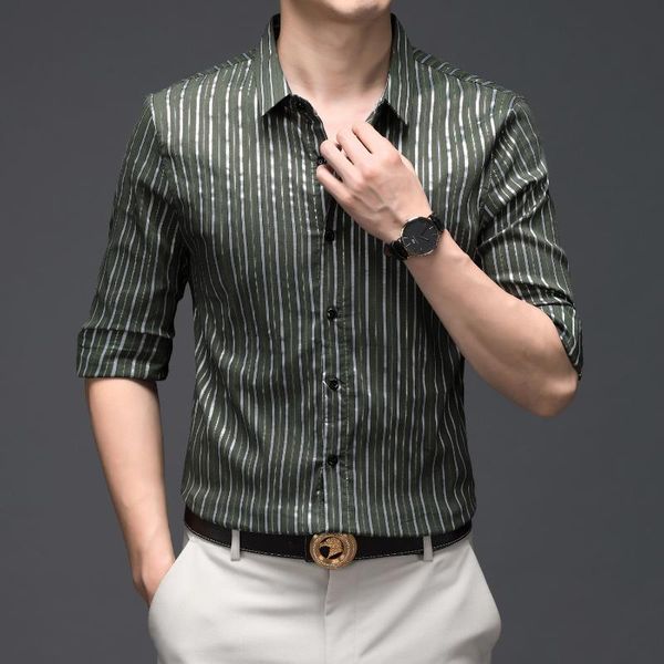 elegant shining slim stripe shirt men autumn green slim fit fashion men clothing shirt long sleeve office party, White;black
elegant shining slim stripe shirt men autumn green slim fit fashion men clothing shirt long sleeve office party, White;black