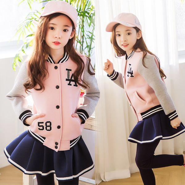 parent-child baseball uniform clothing set spring fall girls velvet sport coat + ruffles culottes 2 pcs children's clothes p373, Blue
parent-child baseball uniform clothing set spring fall girls velvet sport coat + ruffles culottes 2 pcs children's clothes p373, Blue