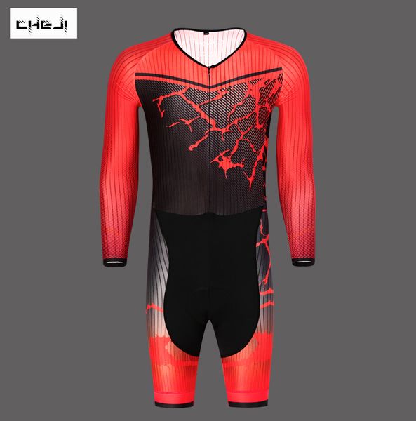 cheji new template men's skinsuit long sleeves compression wear low collar racing cycling clothes italy fabric, Black;blue
cheji new template men's skinsuit long sleeves compression wear low collar racing cycling clothes italy fabric, Black;blue