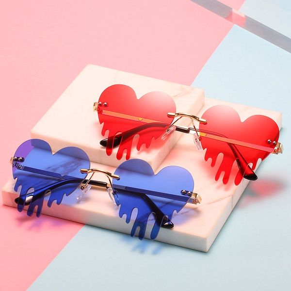 love tears sunglasses women prom funny sun glasses personality metal frameless shade party eyeglasses 8 colors, White;black
love tears sunglasses women prom funny sun glasses personality metal frameless shade party eyeglasses 8 colors, White;black